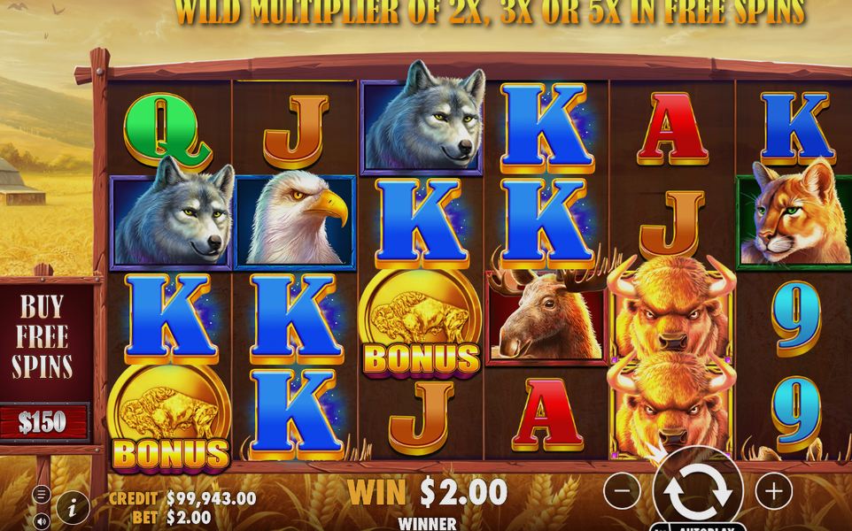 Win screen with a payout across the 6x4 grid