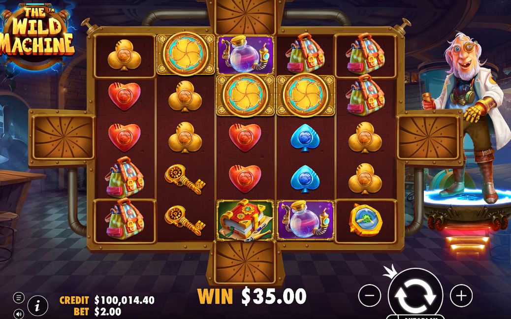 Winning line paid left to right from the first reel